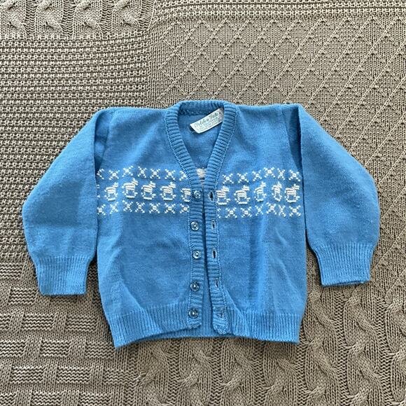Vintage Golden Gate Of California Boys Cardigan - 0/3M - Picture 1 of 10